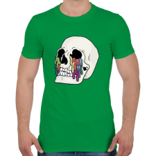 PRINTFASHION Skull cry - Férfi póló - Zöld férfi póló