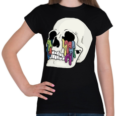 PRINTFASHION Skull cry - Női póló - Fekete