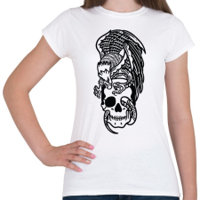 PRINTFASHION Skull&Eagle - Női póló - Fehér női póló