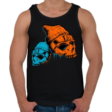 PRINTFASHION Skull - Férfi atléta - Fekete