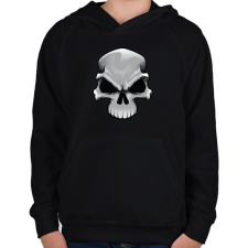 PRINTFASHION Skull - Gyerek kapucnis pulóver - Fekete gyerek pulóver, kardigán