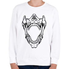 PRINTFASHION Skull - Gyerek pulóver - Fehér gyerek pulóver, kardigán
