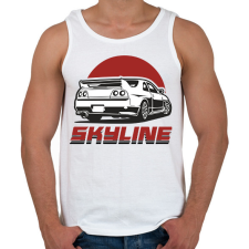 PRINTFASHION Skyline - Férfi atléta - Fehér atléta, trikó