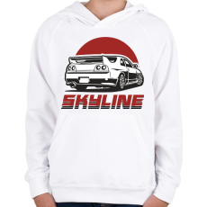 PRINTFASHION Skyline - Gyerek kapucnis pulóver - Fehér