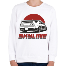 PRINTFASHION Skyline - Gyerek pulóver - Fehér gyerek pulóver, kardigán