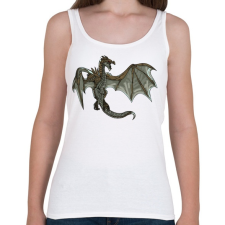 PRINTFASHION Skyrim Sárkány - Női atléta - Fehér női trikó