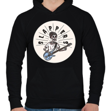 PRINTFASHION Slappers - Gitáros minta - Férfi kapucnis pulóver - Fekete női pulóver, kardigán