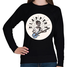 PRINTFASHION Slappers - Gitáros minta - Női pulóver - Fekete