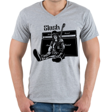 PRINTFASHION slash 2 - Férfi V-nyakú póló - Sport szürke férfi póló