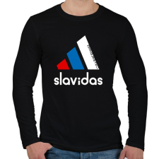 PRINTFASHION Slavidas - Férfi hosszú ujjú póló - Fekete férfi póló