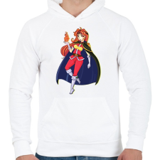 PRINTFASHION Slayer Lina - Férfi kapucnis pulóver - Fehér férfi pulóver, kardigán