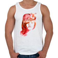 PRINTFASHION Sleep fox - Férfi atléta - Fehér atléta, trikó