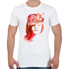 PRINTFASHION Sleep fox - Férfi póló - Fehér férfi póló