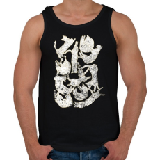 PRINTFASHION Sleeping cat - Férfi atléta - Fekete