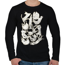 PRINTFASHION Sleeping cat - Férfi hosszú ujjú póló - Fekete férfi póló