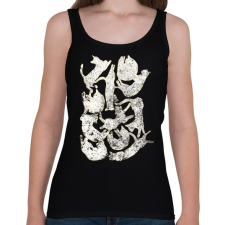 PRINTFASHION Sleeping cat - Női atléta - Fekete női trikó