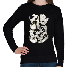 PRINTFASHION Sleeping cat - Női pulóver - Fekete női pulóver, kardigán