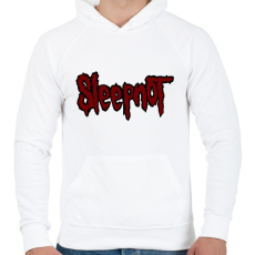 PRINTFASHION Sleepnot - Férfi kapucnis pulóver - Fehér