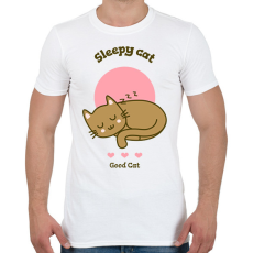 PRINTFASHION sleepycat - Férfi póló - Fehér