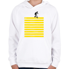 PRINTFASHION Slide on stripes - Gyerek kapucnis pulóver - Fehér