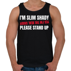 PRINTFASHION SLIM SHADY - Férfi atléta - Fekete