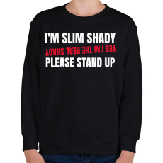 PRINTFASHION SLIM SHADY - Gyerek pulóver - Fekete