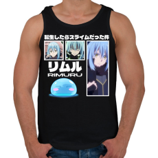 PRINTFASHION Slime Rimuru - Férfi atléta - Fekete