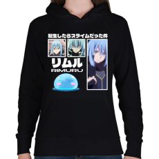 PRINTFASHION Slime Rimuru - Női kapucnis pulóver - Fekete