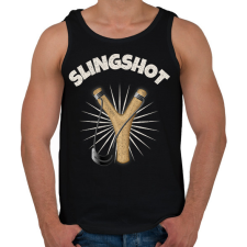 PRINTFASHION SLINGSHOT - Férfi atléta - Fekete atléta, trikó