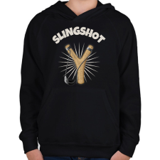 PRINTFASHION SLINGSHOT - Gyerek kapucnis pulóver - Fekete gyerek pulóver, kardigán