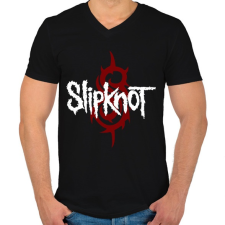 PRINTFASHION Slipknot - Férfi V-nyakú póló - Fekete férfi póló