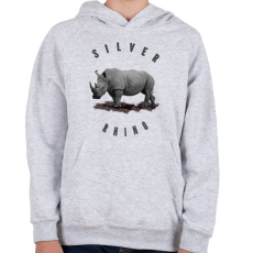 PRINTFASHION SLIVER RHINO - Gyerek kapucnis pulóver - Sport szürke