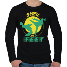 PRINTFASHION Smell my feet - Férfi hosszú ujjú póló - Fekete férfi póló