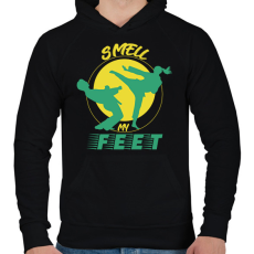 PRINTFASHION Smell my feet - Férfi kapucnis pulóver - Fekete