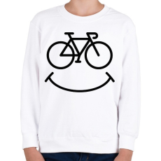 PRINTFASHION Smile biker - Gyerek pulóver - Fehér