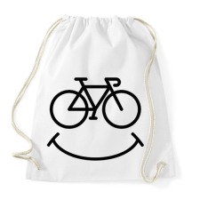PRINTFASHION Smile biker - Sportzsák, Tornazsák - Fehér tornazsák
