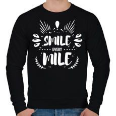 PRINTFASHION Smile every miles - Férfi pulóver - Fekete