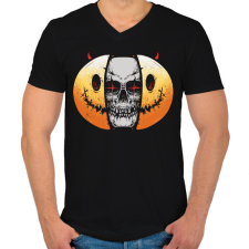 PRINTFASHION Smile - Férfi V-nyakú póló - Fekete férfi póló