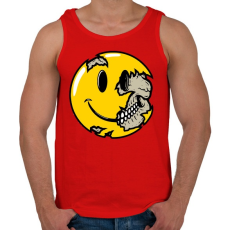 PRINTFASHION Smile koponya - Férfi atléta - Piros