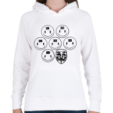 PRINTFASHION smile - Női kapucnis pulóver - Fehér