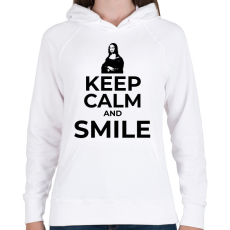 PRINTFASHION SMILE - Női kapucnis pulóver - Fehér