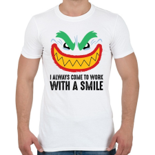 PRINTFASHION Smile Work - Férfi póló - Fehér férfi póló