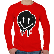 PRINTFASHION Smiley - Férfi hosszú ujjú póló - Piros