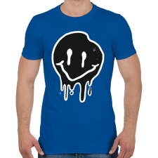 PRINTFASHION Smiley - Férfi póló - Királykék férfi póló