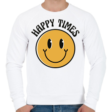 PRINTFASHION Smiley - Férfi pulóver - Fehér férfi pulóver, kardigán