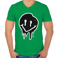 PRINTFASHION Smiley - Férfi V-nyakú póló - Zöld