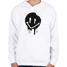 PRINTFASHION Smiley - Gyerek kapucnis pulóver - Fehér gyerek pulóver, kardigán