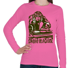 PRINTFASHION Smoke Machine - Női hosszú ujjú póló - Rózsaszín női póló