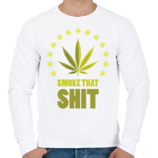 PRINTFASHION smoke that shit - Férfi pulóver - Fehér férfi pulóver, kardigán