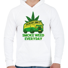 PRINTFASHION smoke weed everyday - Férfi kapucnis pulóver - Fehér